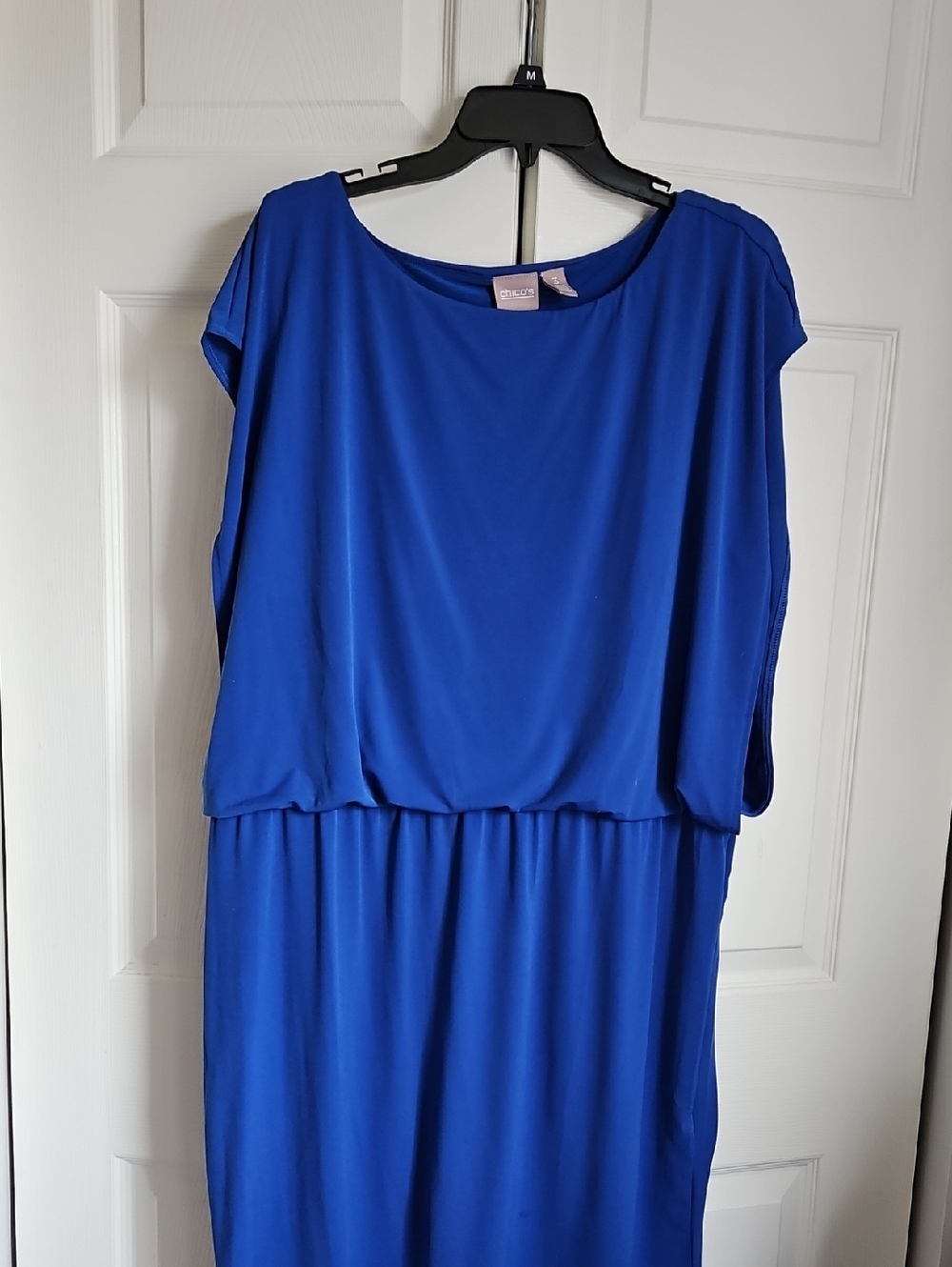 Chico's Royal Blue Blouson Midi Dress